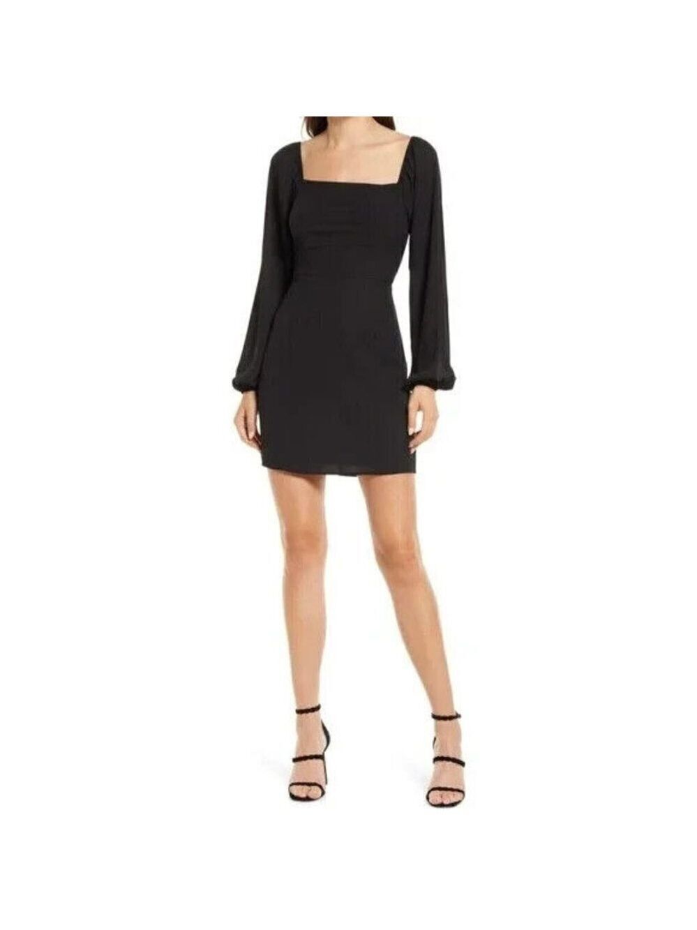 All in Favor BNWOT long sleeve mini dress black size small back cut out